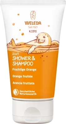 WELEDA Kids 2in1 Shower & Shampoo fruchtige Orange 150 ml