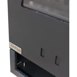 Teba TKS 15 Stahl Schwarz/Abdeckplatte Glas