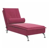vidaXL Massage-Chaiselongue mit Nackenrolle lila