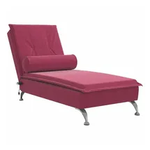 vidaXL Massage-Chaiselongue mit Nackenrolle lila