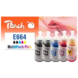 Peach Spar Pack Plus Tintenpatronen, kompatibel zu Epson No. 664,