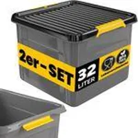 Monzana MONZANA® Aufbewahrungsbox mit Deckel 40kg belastbar Kunststoff BPA