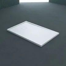 doporro Duschtasse Duschwanne 90x120x4 Flach Mineralgusswanne Weiß Wärmespeichernde Eigenschaften Auch Für Ebenerdige Dusche Geeignet Geoma08 - Doporro
