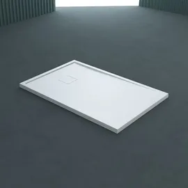 doporro Duschtasse Duschwanne 90x120x4 Flach Mineralgusswanne Weiß Wärmespeichernde Eigenschaften Auch Für Ebenerdige Dusche Geeignet Geoma08 - Doporro