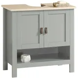 SoBuy Waschbeckenunterschrank Hellgrau 60x60x30cm