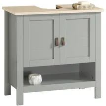SoBuy Waschbeckenunterschrank Hellgrau 60x60x30cm