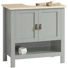 SoBuy Waschbeckenunterschrank Hellgrau 60x60x30cm