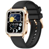 findtime Smartwatch Damen mit Telefonfunktion, Strass Fitnessuhr Kompatibel mit Android iOS, Elegante Damenuhren mit Bluetooth Anrufe Schlafmonitor Schrittzähler Herzfrequenz
