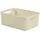 Curver Jute Korb aus 100% recyceltem Kunststoff, rechteckig, 5 l, Gebrochenes Weiß, S