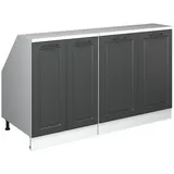 Vicco Dachschrägenschrank-Set Rion 140 x 83,8 x 60 cm Anthrazit/Weiß