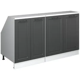 Vicco Dachschrägenschrank-Set Rion 140 x 83,8 x 60 cm Anthrazit/Weiß