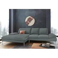 W.Schillig Ecksofa »enjoy&MORE«, mit Sitztiefenverstellung, Füße silber matt, Breite 310 cm blau