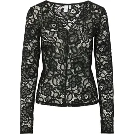 Y.A.S Spitzenshirt Schwarz XL