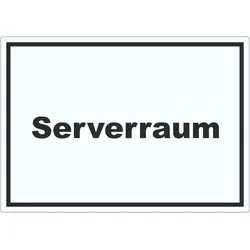 Serverraum Aufkleber mit Text Computer IT PC waagerecht A4 (210x297mm)