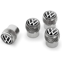 Volkswagen 000071215D Ventilkappen, mit neuem VW Logo, für Gummiventile und Messingventile