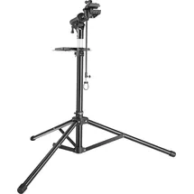 Tectake Fahrradmontageständer klappbar Belastbarkeit 50 kg lackschonend mit Vorderrad-Stabilisator und Werkzeugablage