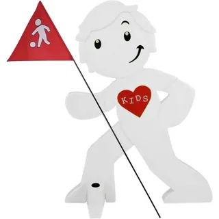 Streetbuddy Warnfigur für Kindersicherheit in Weiß) | Gr.: onesize