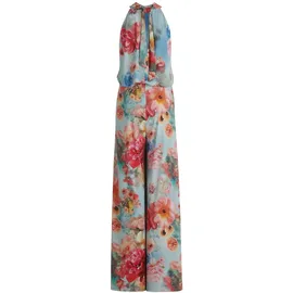 Vera Mont Damen Jumpsuit mit Blumenprint 36, Blue/Rosé - 36W