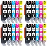 Druckerparadies 20er Multipack 570 - 571 Druckerpatrone kompatibel für Canon PGI-570BK CLI-571 Canon Pixma TS5050 TS6050 TS8050 MG5750 M