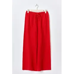 Gina Tricot - Gauze trousers - Weite hosen - Rot - XL - Dame - Rot - XL