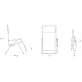 Lafuma Zero-Gravity-Relaxliege 200 x 70 x 100 cm Gelb