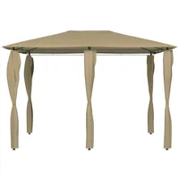 VidaXL Pavillon mit Pfostenabdeckungen 3x4x2,6 m Taupe 160 g/m2