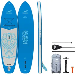 Indiana 10'6 Family Pack aufblasbares Stand Up Paddling-Board inkl. Paddel und Luftpumpe Blau