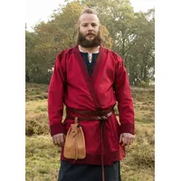 Battle Merchant Kostüm Klappenrock Bjorn, Wikinger-Mantel, rot, Gr. XL