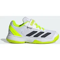 Adidas Courtflash Hook-and-Loop Kids Tennisschuh WEISS|SCHWARZ|HELLGELB 32