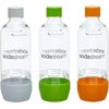 PET-Flasche 3 x 1 l grün/weiß/orange