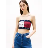 Tommy Hilfiger Underwear Bandeau-BH Iconic Aliyah RnB BANDEAU Colorblock casual, körpernah, Baumwollmix blau S (36)