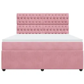 vidaXL Boxspringbett 180 x 200 cm Rosa