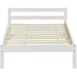 Homestyle4u Holzbett 90 x 200 cm Weiß