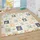Paco Home Spielmatte Krabbelmatte Baby Matte Faltbar Abwaschbar Wendbar Tier Motiv - Bunt