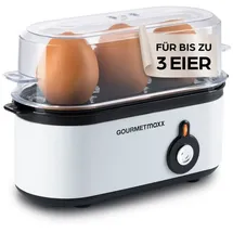 GOURMETmaxx Eierkocher 3 Eier + Eipicker Weiß