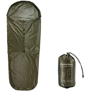 Yundxi Biwaksack Für Schlafsack Überzug, Ultraleicht Notfallschlafsack - Wasserdicht Überlebens-Bivy Bag für Wandern, Rucksackreisen, Erdbeben, Camping (Armeegrün)