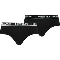 Head Herren Brief im Pack - Slip, Logobund, Cotton Stretch Schwarz XL