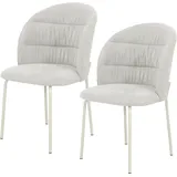 Tom Tailor HOME 4-Fußstuhl »LEAF CHAIR« (Set) 2 Stk.4-Fußgestell, Raffung in der Rückenlehne