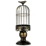 JAWSEU Vintage Kerzenhalter Vogelkäfig Deko, Kerzenleuchter Metall, Dekorativer Aushöhlender Kerzenhalter, Dekoration Kerzenhalter für Hochzeit Wohnzimmer Tischdeko