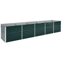 Furnicato Garten-Hochbeet Verzinkter Stahl 400×80×77 cm Grün