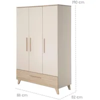 Roba Kleiderschrank Sidney , , Holz / Eichenholz