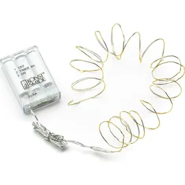 Konstsmide LED-Lichterkette Micro 2,4 m Messingfarben 20 Warmweiße Dioden
