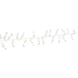 goobay LED-Lichterkette Silberdraht 1,30 m Warmweiß