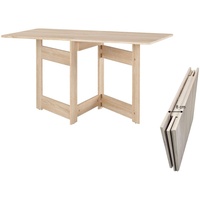 Esstisch "Small" ausklappbar Sonoma Eiche, sehr kompakt ,Tisch klappbar, Klapptisch extrem platzsparend, mit abgerundeten Ecken
