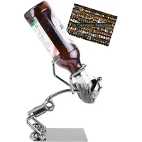 Brubaker Flaschenhalter Lustiger Trinker Metall Skulptur Geschenk für Bier,