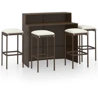 vidaXL Gartenbar Set 5-tlg. Braun