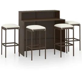 vidaXL Gartenbar Set 5-tlg. Braun