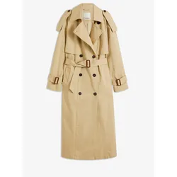 bonprix Oversize Trenchcoat aus schwerer Qualität, beige, 44, mit Baumwolle