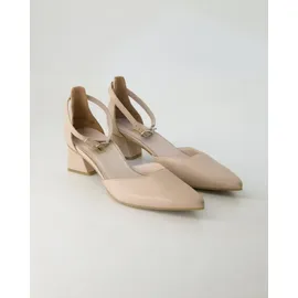 Paul Green mit Fesselriemen und Schließe für Damen, Frauen Riemchenballerinas,Slip-ons,spangenballerinas,Mary-Jane,weiblich,Lady,Ladies,Women's,Woman,BEIGE (BEIGE),38 EU / 5 UK - 38 EU