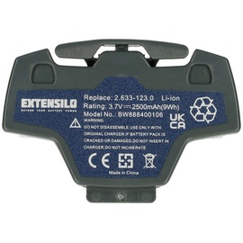 EXTENSILO Akku kompatibel mit Kärcher WV5 Plus, WV7, WV6 Plus, WV6, WV5 Premium, WV60, WV70 Home Cleaner Heimroboter Grau (2500 mAh, 3,7 V, Li-Ion)